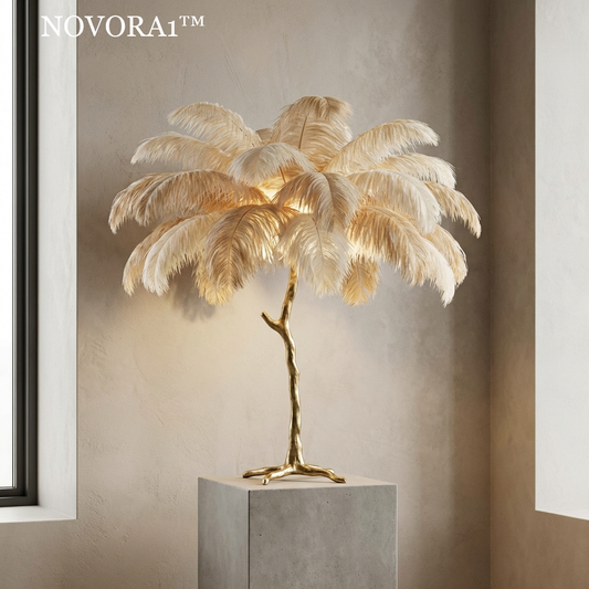 Novora1™ LuminaPlume Sculptural Table Light